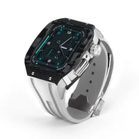 Luxury Carbon Fiber Case with Fluorine Rubber Strap for Apple Watch