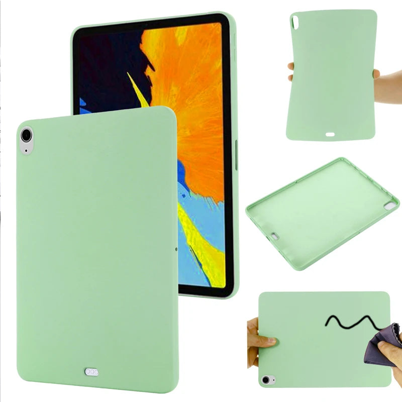 Soft Premium Liquid Silicone Ultra Thin Case with Flocking Interior for iPad Air (2024)