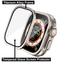 Tempered Glass and Metal Bumper Set for Apple Watch Ultra 2