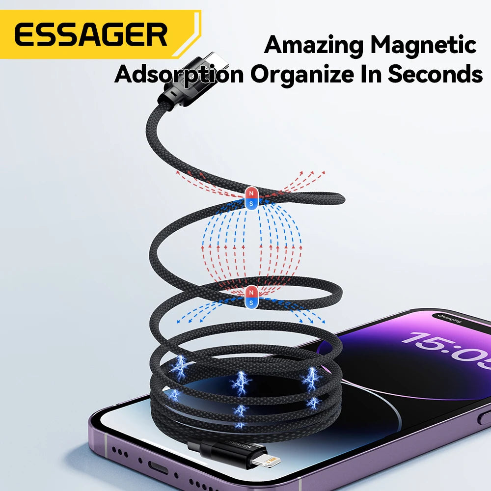 Essager 29W Magnetic Fast Charging USB C to Lightning Data Cable