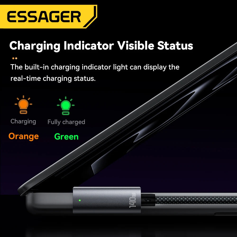 Essager 140W USB-C to MagSafe 3 Charging Cable