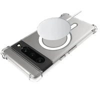 Transparent Wireless Magnet Charging Phone Case for Google Pixel 8 Series