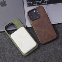 Luxury Leather MagSafe Case for iPhone 16 Series