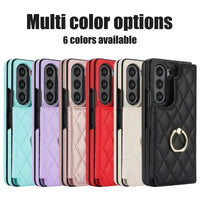 Leather Wallet Phone Case with Card Holder & Ring Kickstand for Samsung Galaxy Z Fold 5