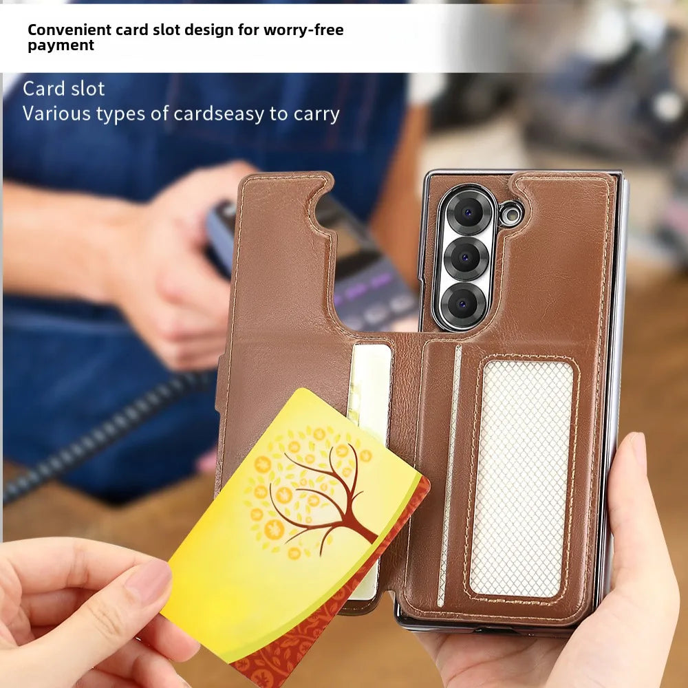 Retro Leather Detachable Wallet Case for Samsung Galaxy Z Fold 5