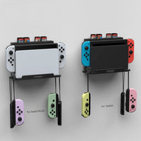 Metal Wall Mount for Nintendo Switch with 32 Game Card Storage Rack