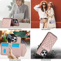 Crossbody RFID Cards Slot Wallet Leather Case For iPhone 15 Series