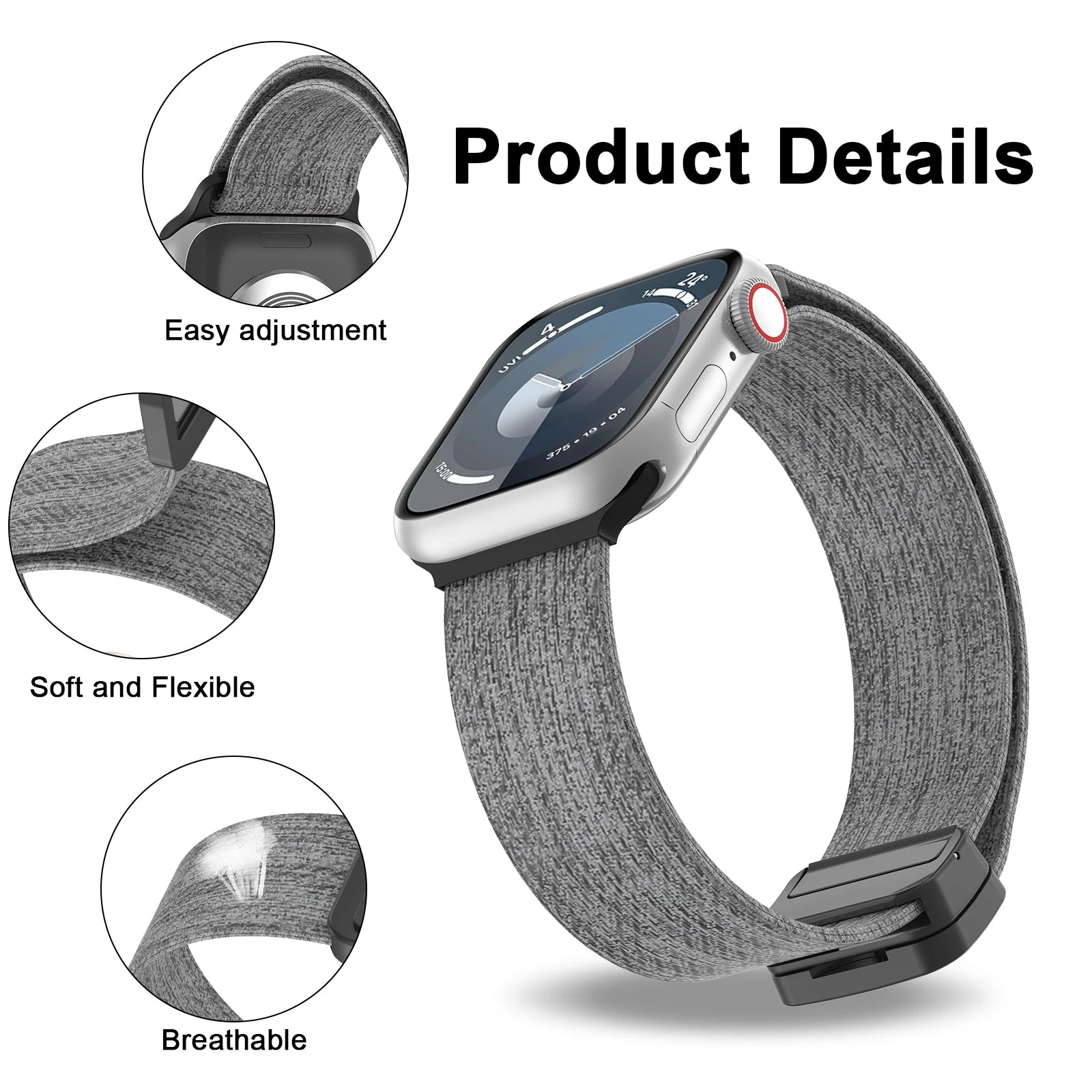 Woven Canvas Nylon Wristband for Apple Watch