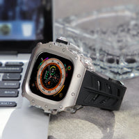 Transparent Titanium Case with Glacier Bezel Modification Kit for Apple Watch Ultra 1/2