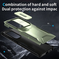 Shockproof Armor Case with Slide Push-Pull Camera Lens Protection for Samsung Galaxy S24 Series