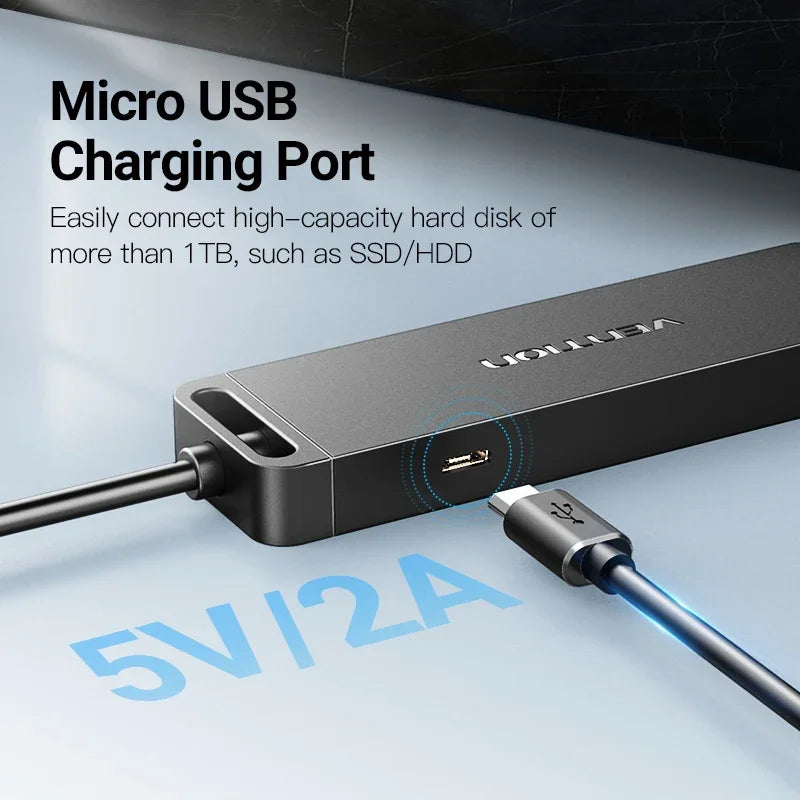 Vention 4-Port USB Type C to USB 3.0 Hub Adapter