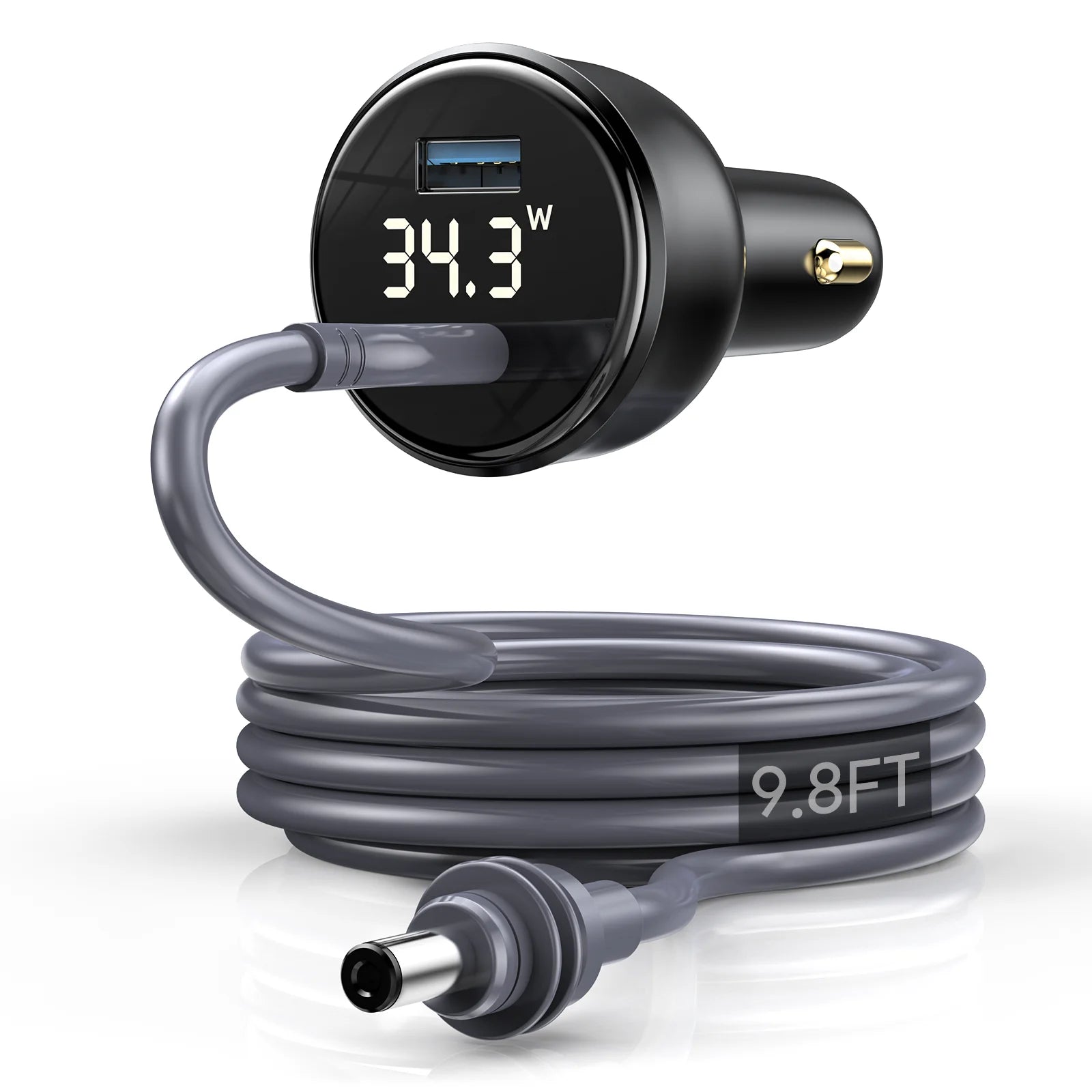 EDUP 100W 2-in-1 Car Charger with Led Screen for Starlink Mini