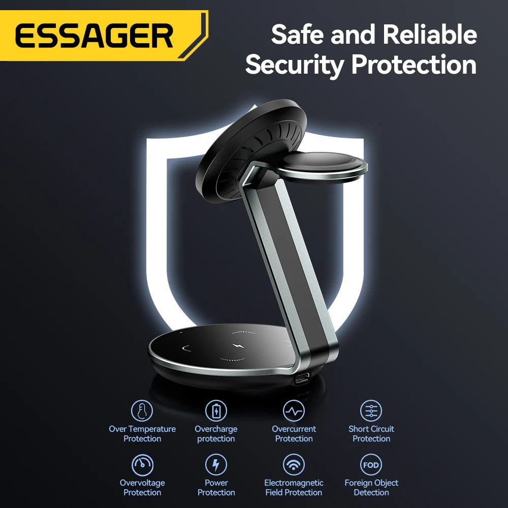 Essager 3-in-1 Magnetic Wireless Charger Bracket