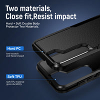 Dual Layer 2-in-1 Non-Fingerprint Hard Phone Case for Samsung Galaxy A55