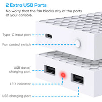 Dual Cooling Fan Dock Station for Xbox Series S