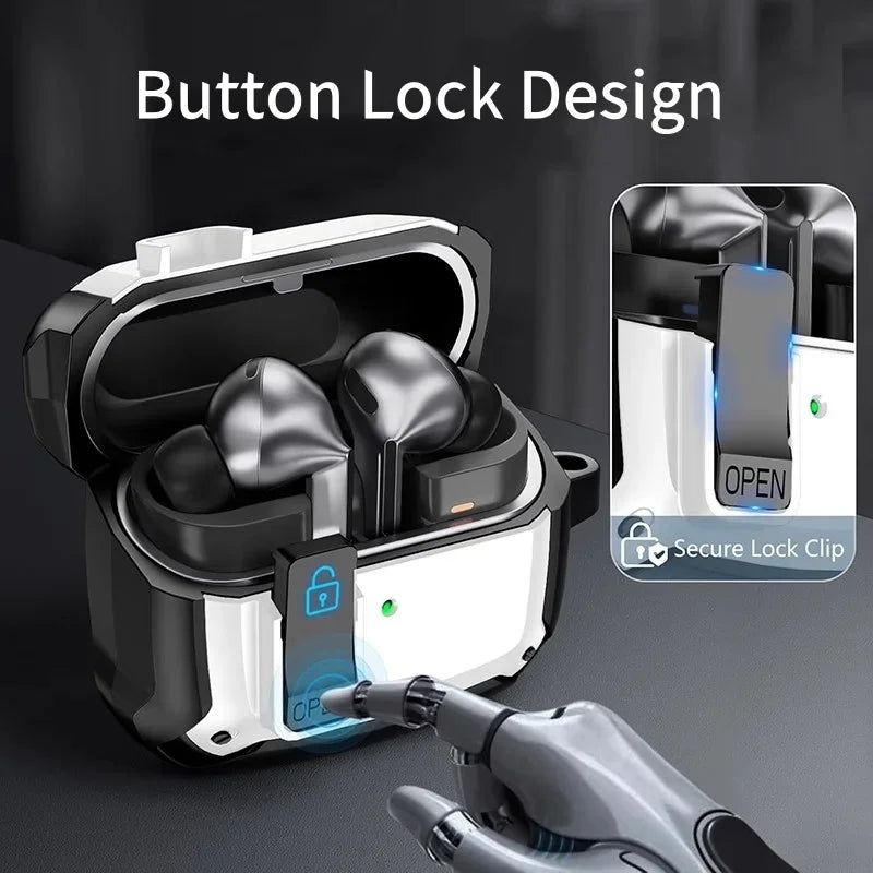 Locking Shockproof Case for Samsung Galaxy Buds 3 & Buds 3 Pro