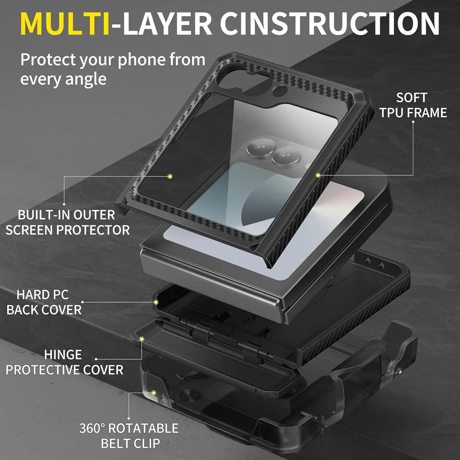 Samsung Galaxy Z Flip 6 Military Grade Shockproof Case