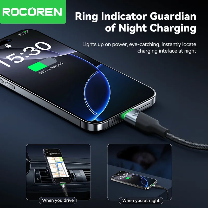 Rocoren 100W PD Fast Charging USB-C Cable