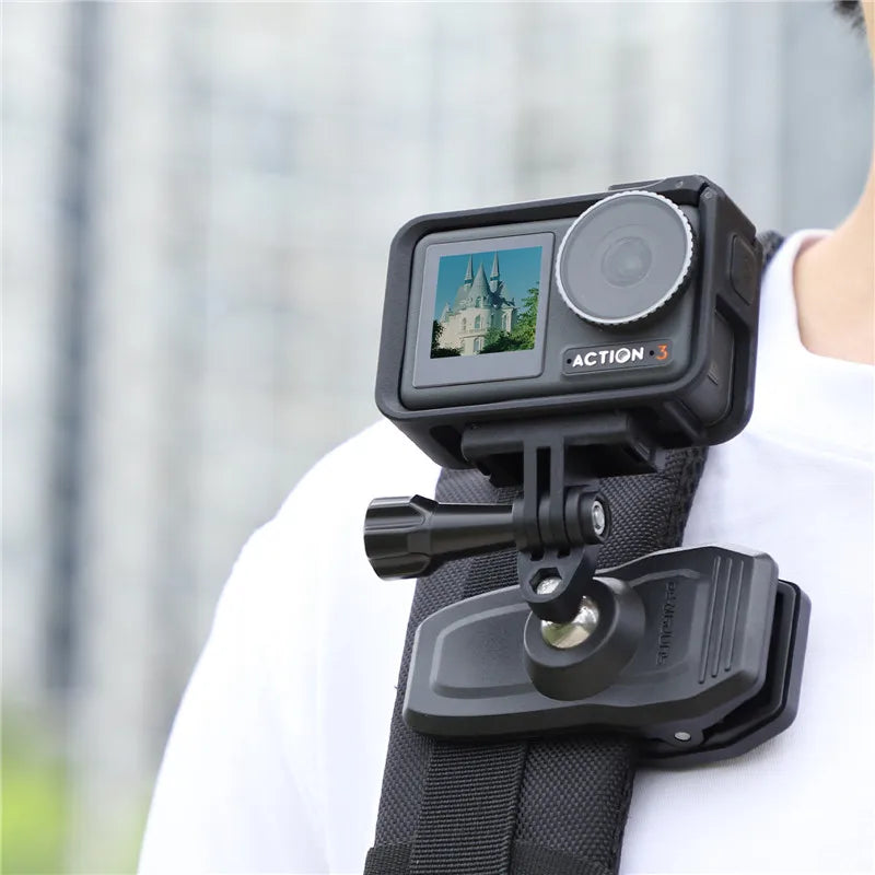 Backpack Clip Holder with Magnetic Mount for Action Cameras