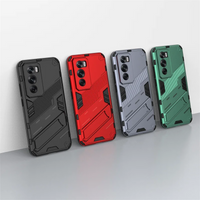 Punk Case with Bracket Hard PC Shockproof Phone Bumper for OPPO Reno12 Series