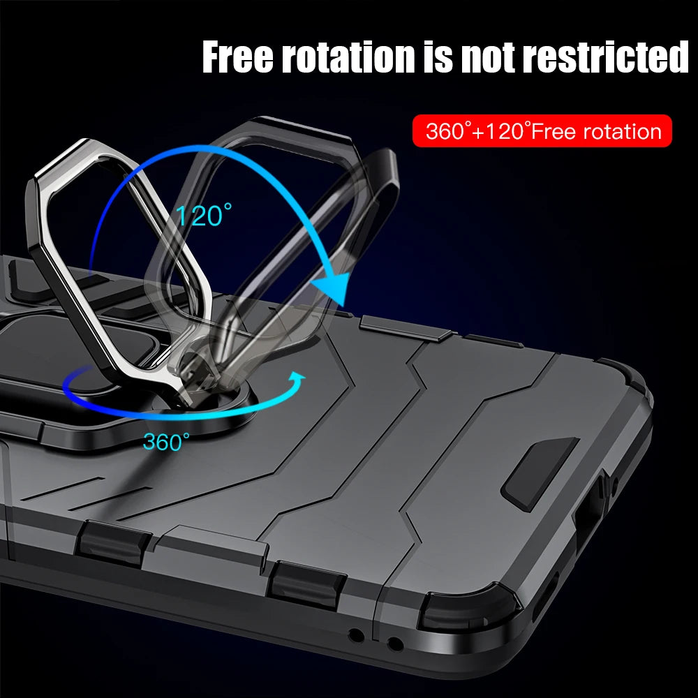 Shockproof Armor Case with Metal Ring Stand for Xiaomi 14T Series – Rugged Protection & Versatility