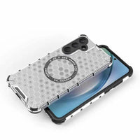 Honeycomb Translucent Magnetic Wireless Charging Phone Case for Samsung Galaxy S23 Series