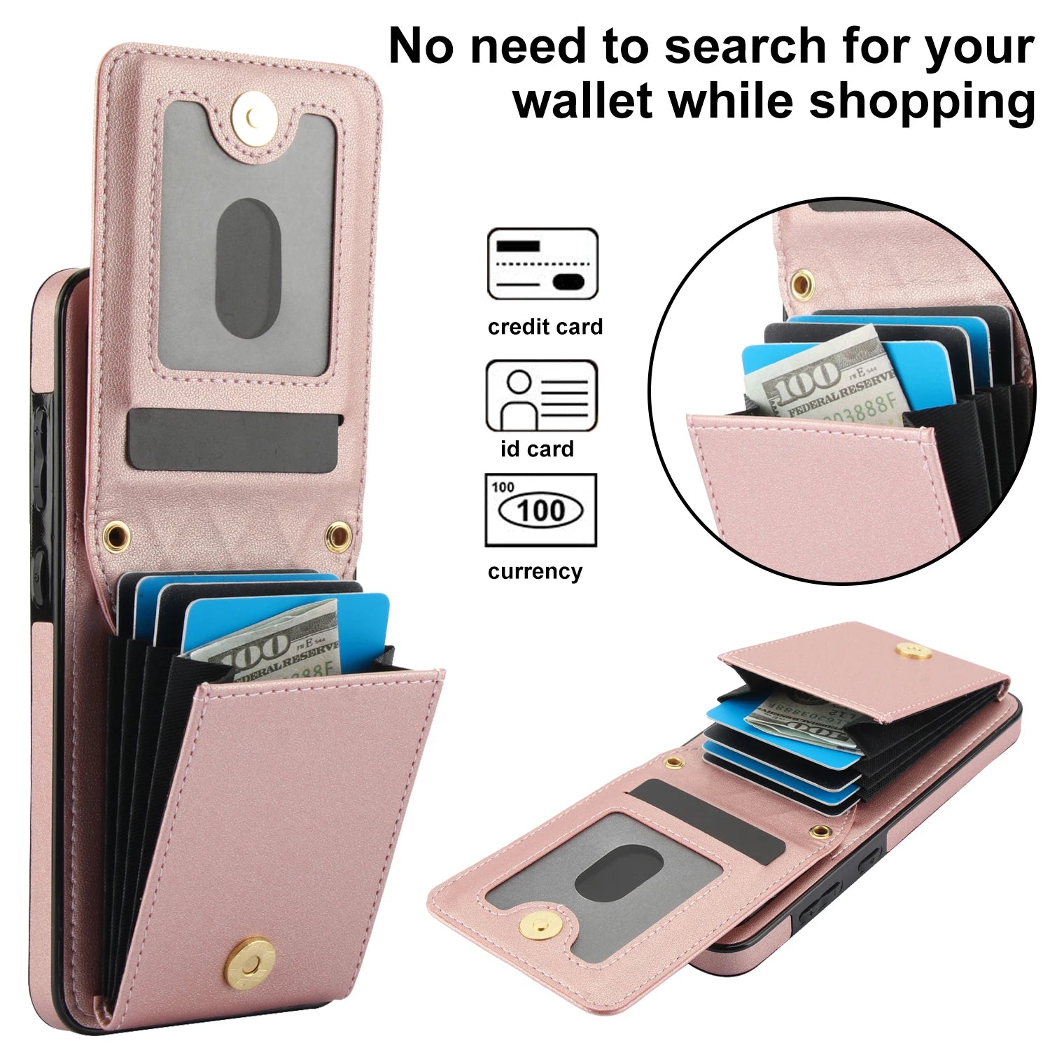 Crossbody Lanyard Leather Wallet Case for Samsung Galaxy S23 Series