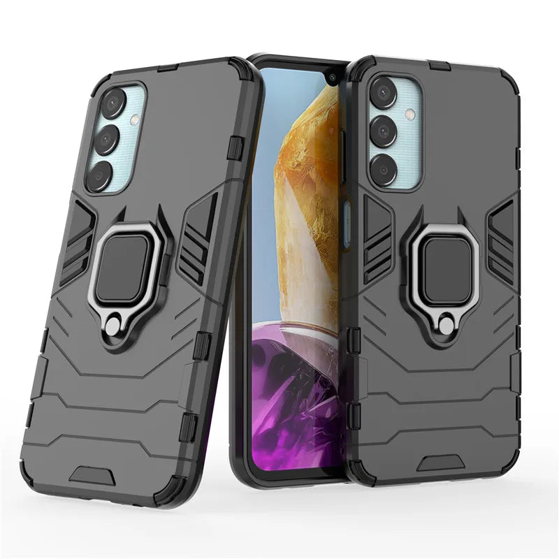 Ring Holder Armor Bumper Protective Phone Case for Samsung Galaxy M15