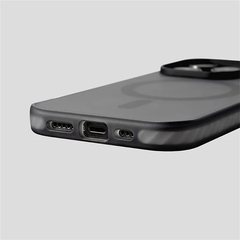 MagSafe Matte Magnetic Shockproof Case for iPhone 15 Series – Sleek & Durable