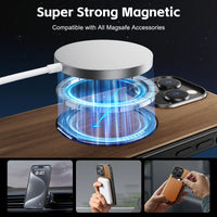 Wooden MagSafe Phone Case with Metal 360° Rotating Stand for iPhone 15 Pro & iPhone 15 Pro Max