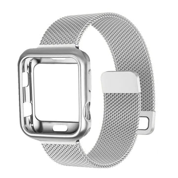 Metal Milanese Strap and Magnetic Case for Apple Watch