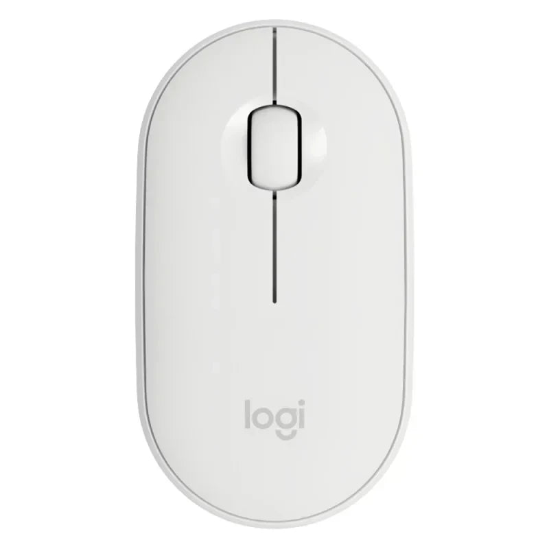 Logitech M350 Pebble Cobblestone Lightweight Bluetooth Wireless Dual Mode Mouse