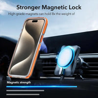 Glitter Transparent Magnetic Suction Wireless Charging Shockproof Phone Case for iPhone 15 Series