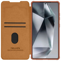 Premium Leather Flip Case with Sliding Camera Protection for Samsung Galaxy S25 Series