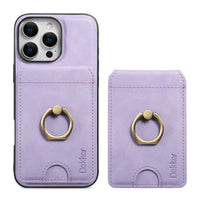 2-in-1 Leather Wallet Case with Detachable Vertical Card Slot and Ring Holder for iPhone 15 Series