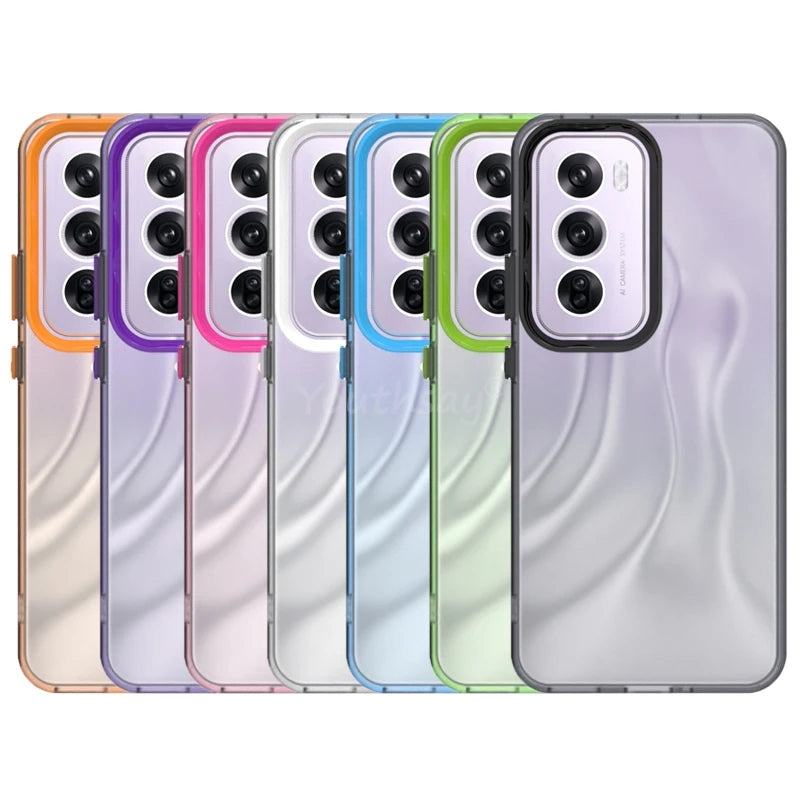 Frosted Transparent Silicone Matte Case for OPPO Reno12 Series