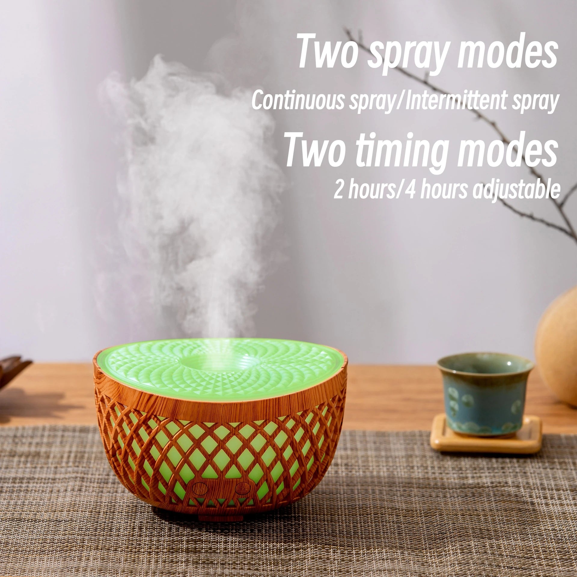 Ultrasonic Wood Grain Aroma Diffuser