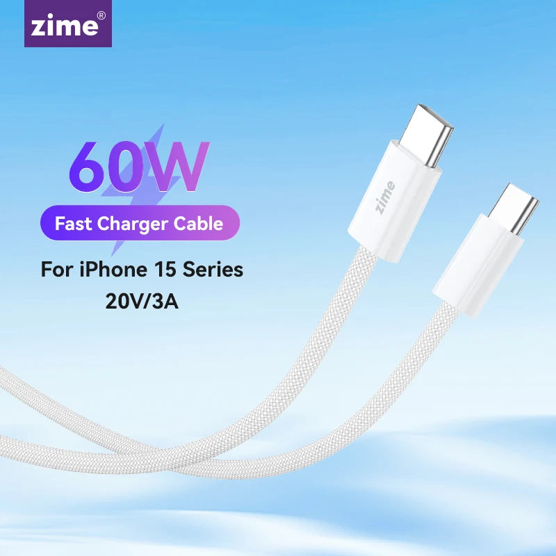 Zime PD 60W USB-C to USB Type C Cable