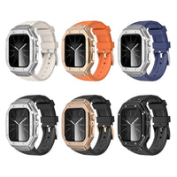 Luxury Metal Case & TPU Strap Modification Kit for Apple Watch