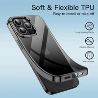 Luxury Ultra-Thin Clear Silicone Soft Case for iPhone 15 Series