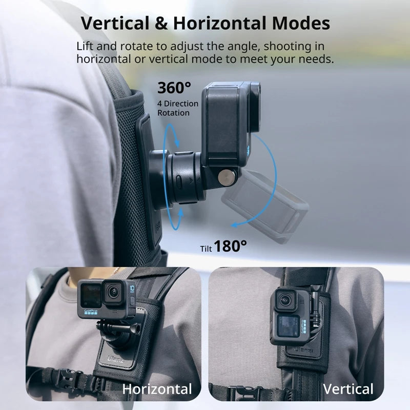 Ulanzi Go-Quick II Magnetic Backpack Clip Mount for Action Cameras and Smartphones