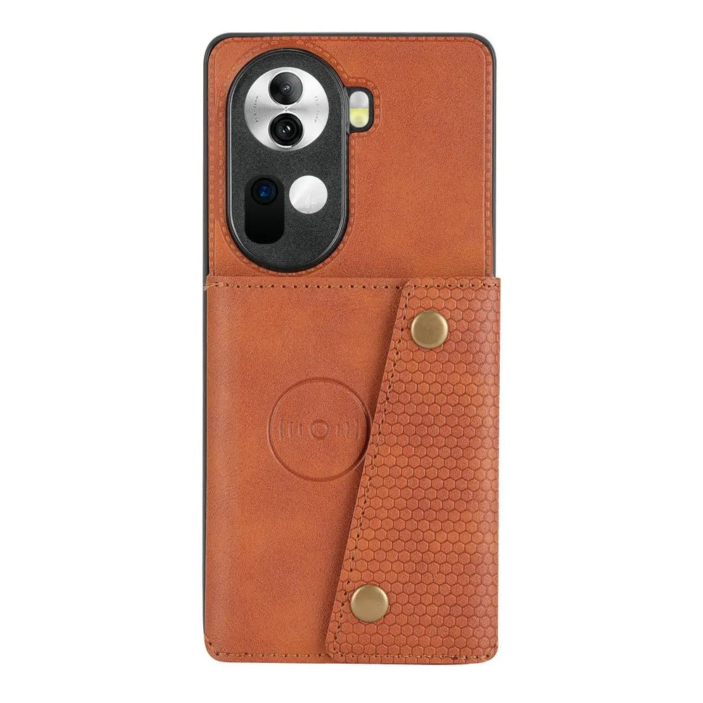 Leather Armor Shockproof Wallet Case for OPPO Reno 11