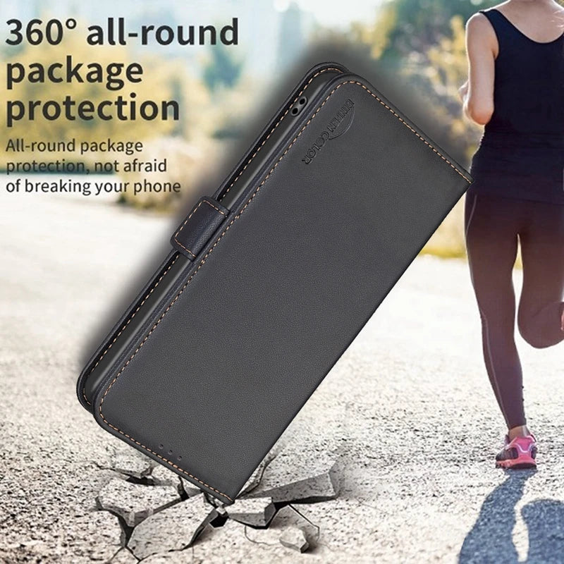 Magnetic Buckle Flip Leather Wallet Case for Samsung Galaxy S23 Series