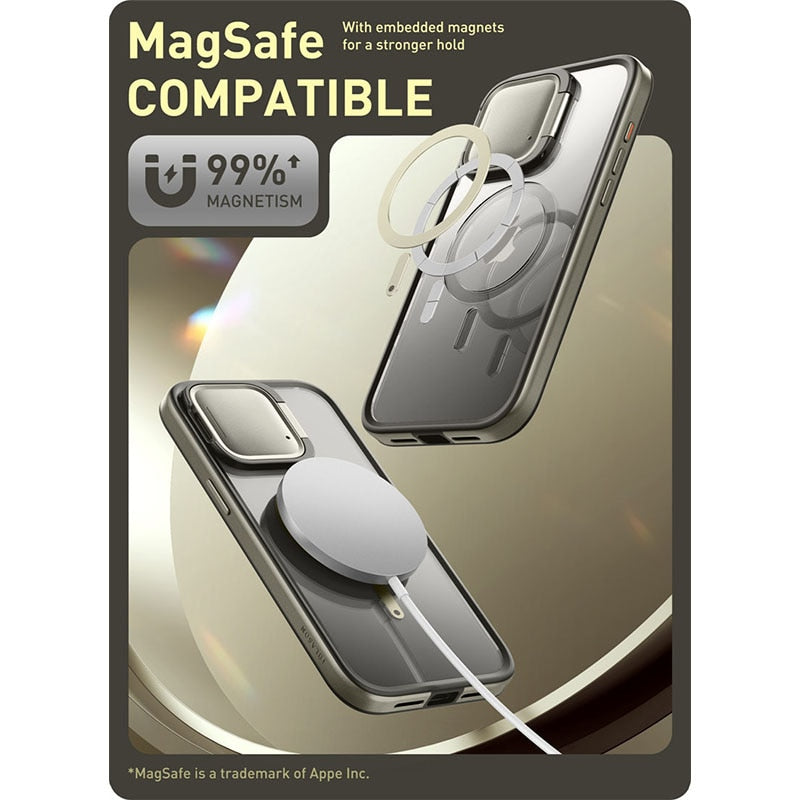 MagSafe Full-Body Protective Case for iPhone 15 Pro Max with Camera Cover and Built-in Screen Protector