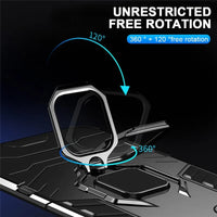 Shockproof Hard PC Phone Bumper Case with Finger Ring Stand Holder for Realme 12x