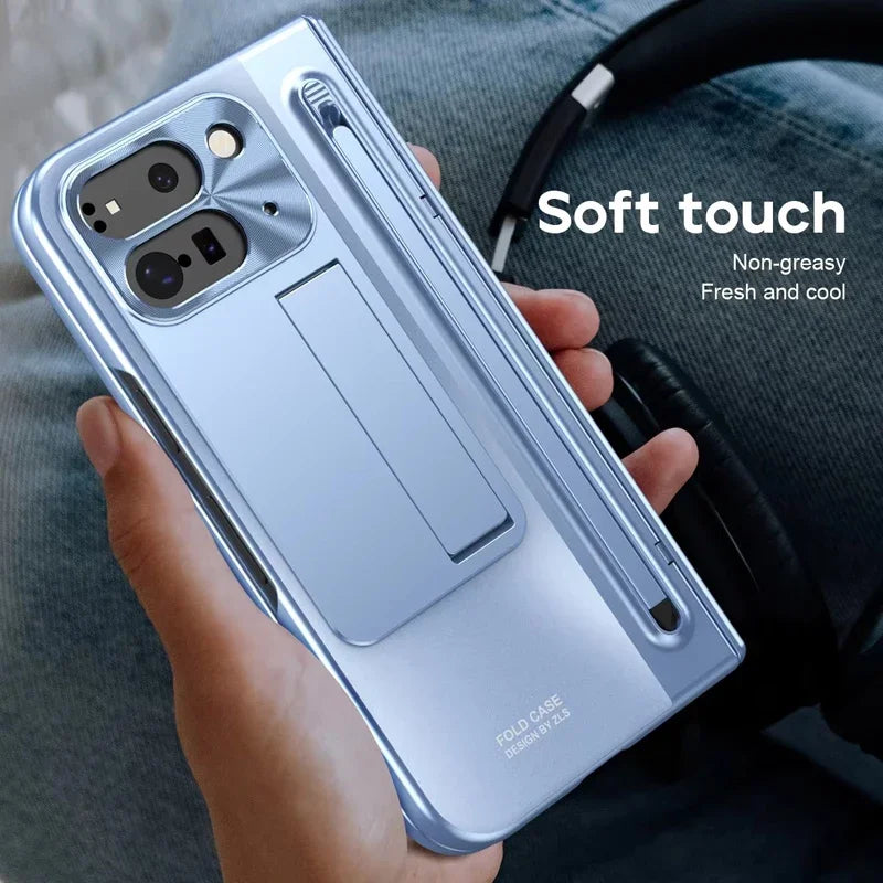 Matte UV Plating Folding Kickstand Case for Google Pixel 9 Pro Fold