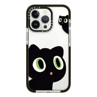 Fashion Cartoon Black Cat Soft TPU Shockproof Case for iPhone 15 Series