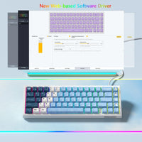 Womier 67 Keys Hall Effect Snow and Ice Rapid Trigger RGB Mechanical Keyboard