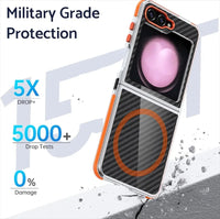 Carbon Fiber Magnetic Case for Samsung Galaxy Z Flip 6 with Military Grade Protection