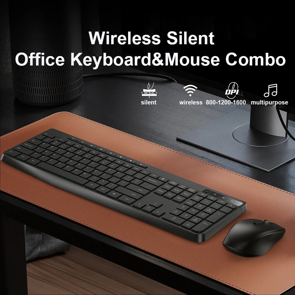 WiWU KM-01 Wireless Silent Keyboard & Mouse Combo for Office